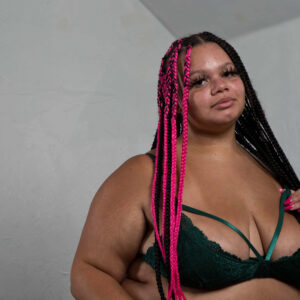 Kylee The Model hot pink braided hair boudoir shoot Oklahoma City, OK