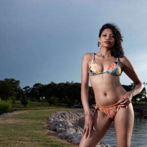 Lemon Drop flower bikini shoot Stanley Draper Lake Oklahoma
